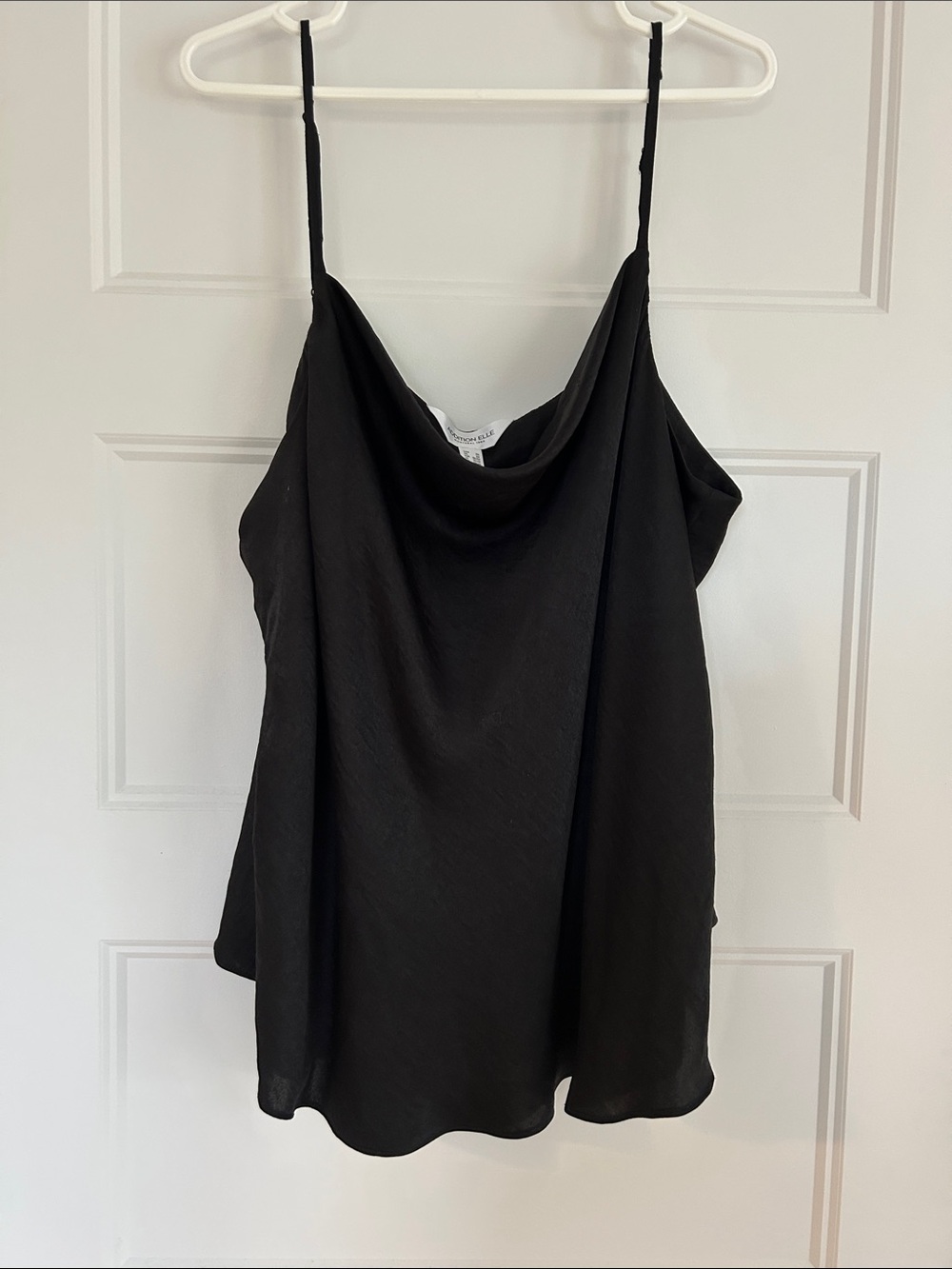 Bundle of two Addition Elle Black, cream  Cowl Neck Spaghetti Strap Camisoles